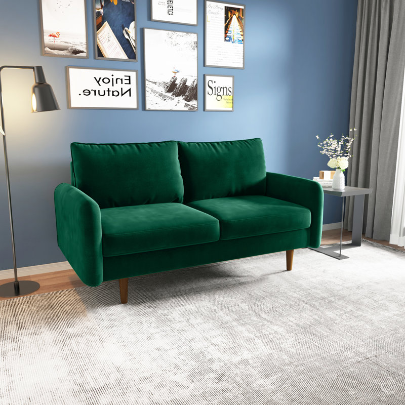Causeuse Anacapa, Velours vert