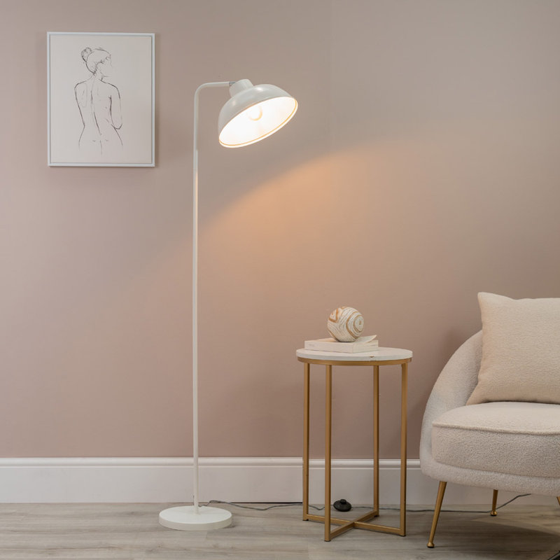 Ridglea 153cm Traditional Floor Lamp, White, No