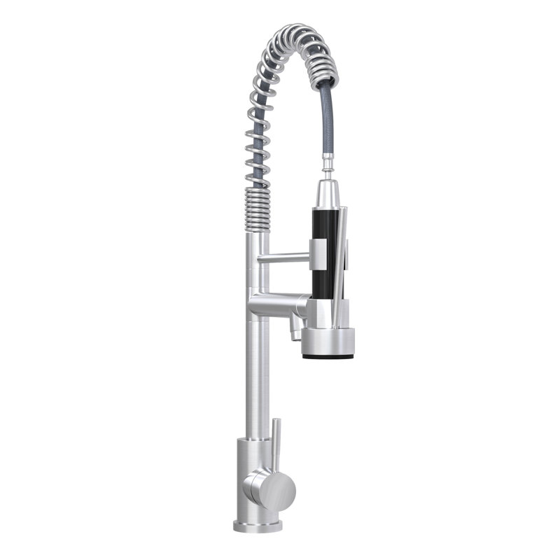 Kitchen Faucet - Brushed Nickel, Ideal For Residential Kitchens With Modern Style Built Long-Term Use, Stainless Steel