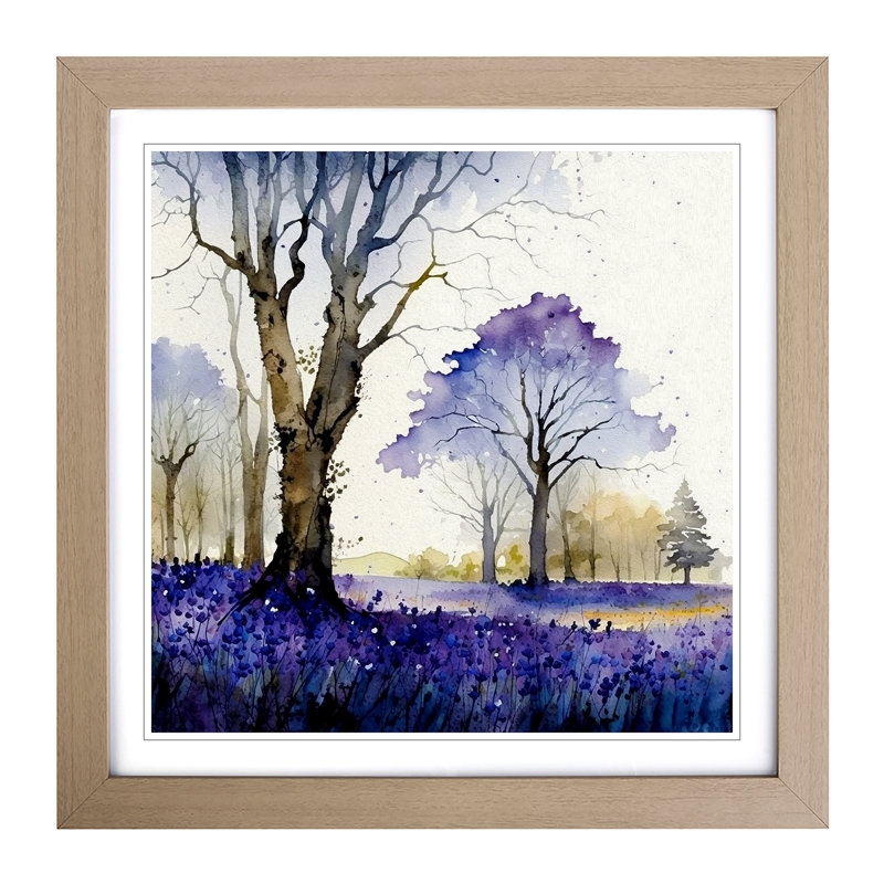 Single Picture Frame Print on Wood, Oak