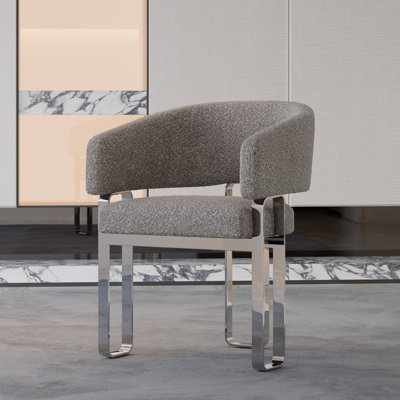 Chaises de salle à manger, chaises de baril avec accoudoirs, chaises de salle à manger modernes (ensemble de 1