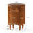 Solid Wood End Table, 17.71-Inch Round Side Table, No Assembly Required