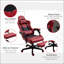 Fauteuil inclinable pivotant à haut dossier avec repose-pieds Vinsetto Racing