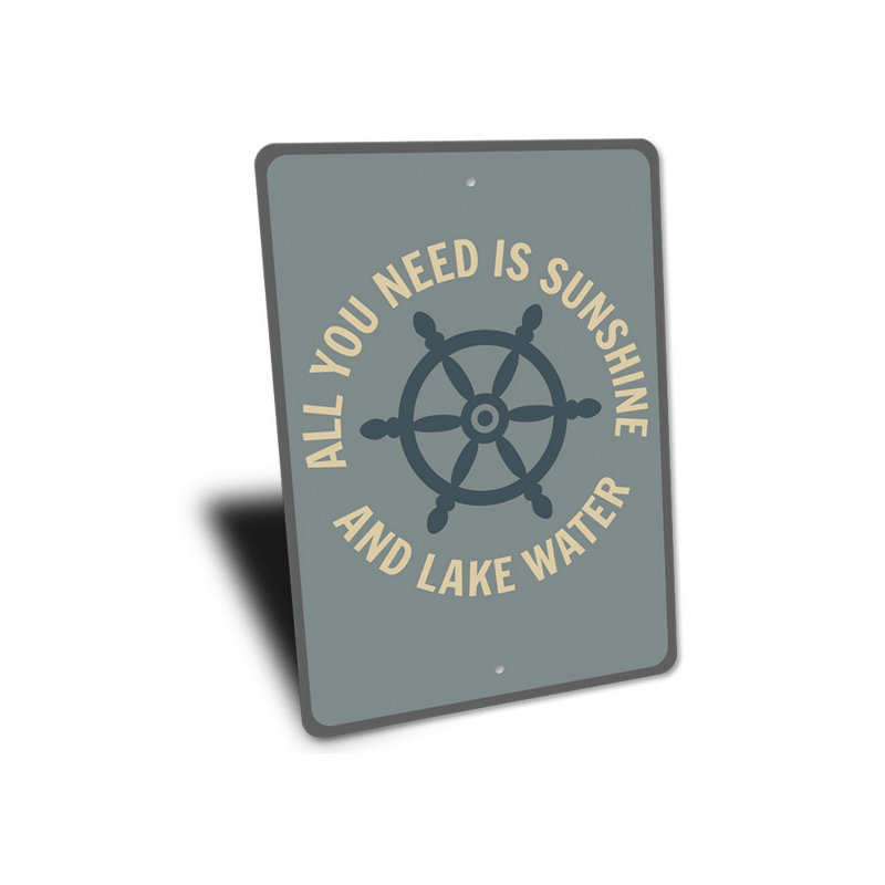 Plaque en aluminium Lake, H 18 po x l 12 po x P 0,06 po