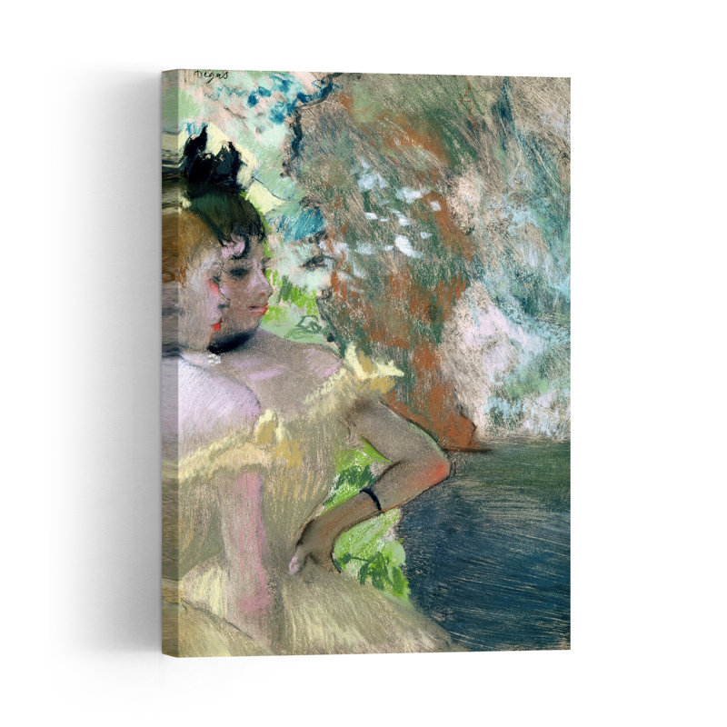 Danseuses en coulisses - Impressionnisme abstrait contemporain, H 24 po x l 16 po