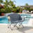 Oversized Portable Duo Camping Loveseat, Ergonomic Padded Armrests & Built-In Convenient Cup Holders, Suitable For Camping, Beach-1776481111