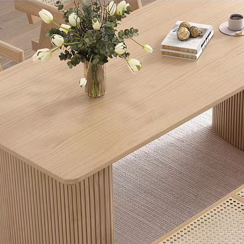 Simple solid wood table and chair combination, 29.52"H x 62.99"L x 31.49"W