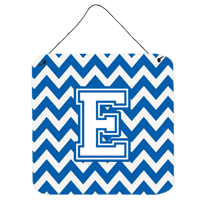 Décoration murale chevron, Blanc / Bleu, E
