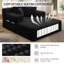 Canapé-lit convertible avec poche de rangement et coussins, 54 po de largeur-131249720