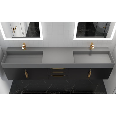 84" Amazon Double Bathroom Vanity with Top