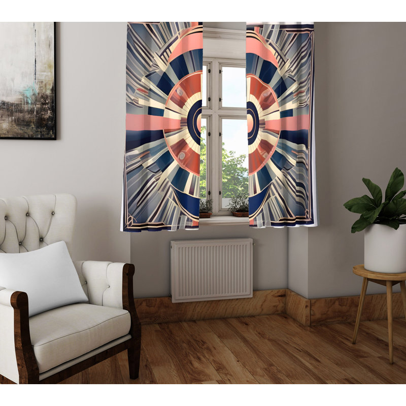 Behtzy Semi Sheer Curtain Pair, 40" W x 82" L