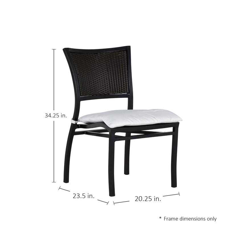 Aire Patio Dining Chair, Aire #2 Ancient Earth/Black Walnut