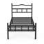 Metal Bed Frame With Headboard-1241608706