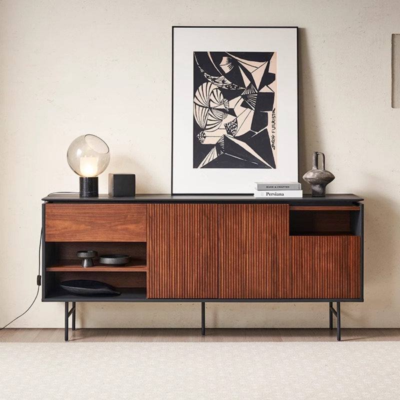 Buffet simple et moderne rétro, H 33,46 po x l 62,99 po x P 17,72 po