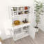 Grande armoire de rangement pour poubelle de cuisine 67,7 po avec 3 tablettes réglables