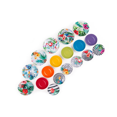 Tropical Chic 18 Piece Dinnerware Set - Service for 6