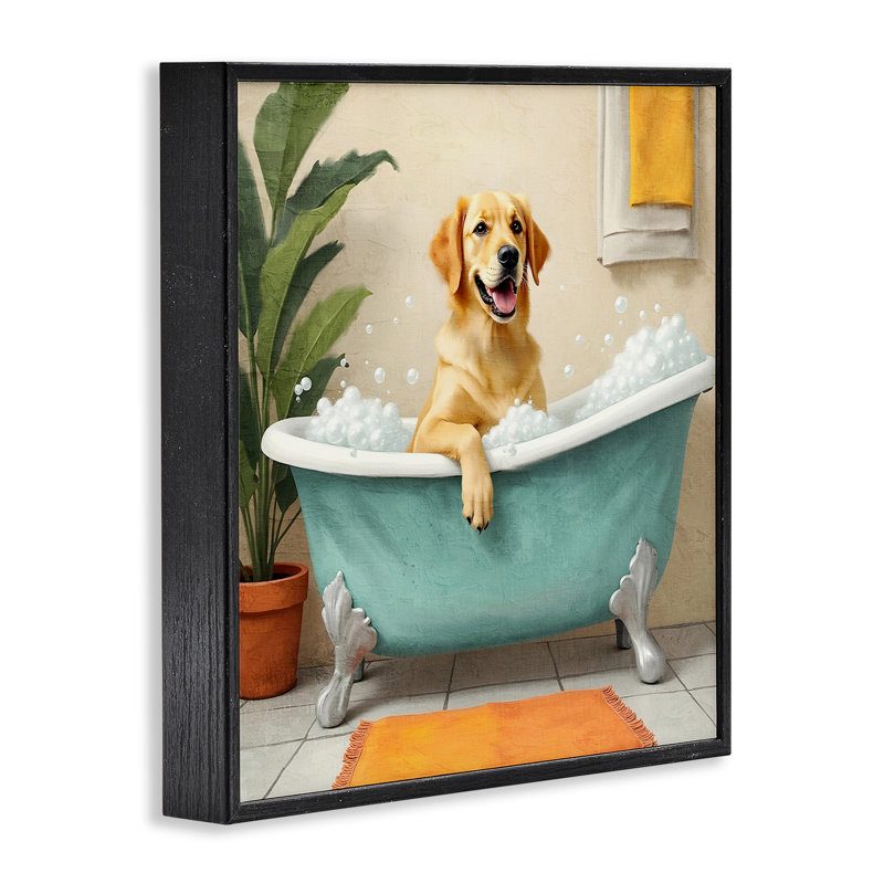 Giclée encadrée de chien Labrador, par Kim Allen, H 12 po x l 12 po, Giclée encadrée noir minuit