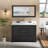 Linsay 48'' Double Sink Bathroom Vanity with Cultural Marble Top, Fully Assembled-1443507837