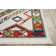 Southwestern Machine Made Power Loom Area Rug in White/Red