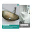 Lavabo vasque en verre trempé doré avec bonde escamotable chromée - Lavabo de salle de bain en forme de bateau