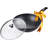 CS KOCHSYSTEME Non-Stick Aluminum Wok with Lid