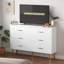 Commode double à 6 tiroirs l 46,5 po avec éclairage DEL Roselynne-1328479417