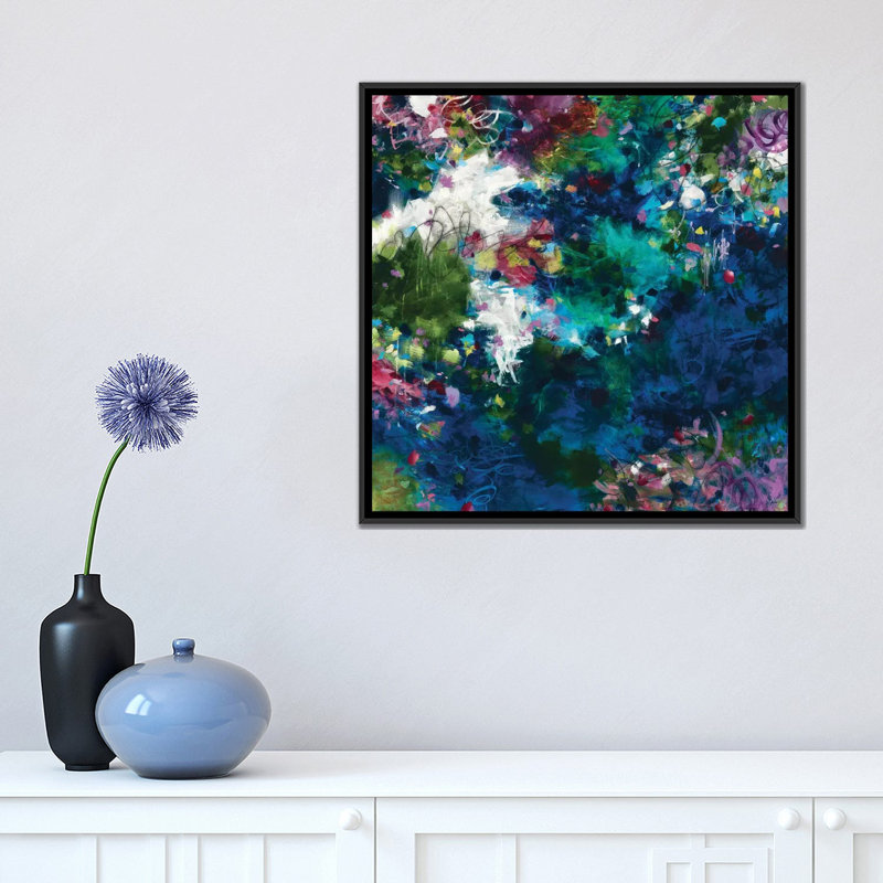 «Now and Forever», reproduction sur toile, H 18 po x l 18 po x P 1,5 po, Toile avec cadre noir, Pas de tapis