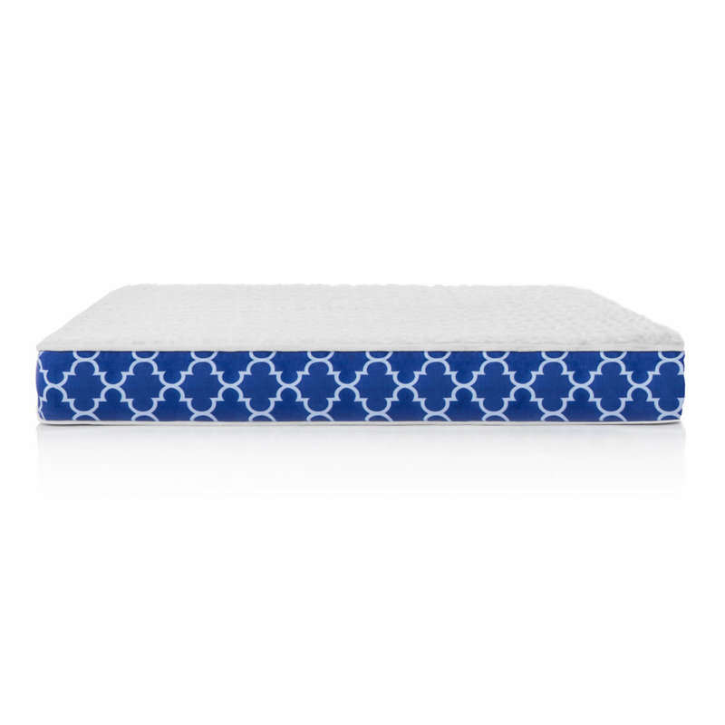 Large Navy Trellis Orthopedic Waterproof Dog Bed