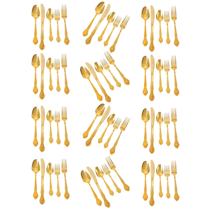 Rose Victoria Rogers Flatware Set - Service for 8