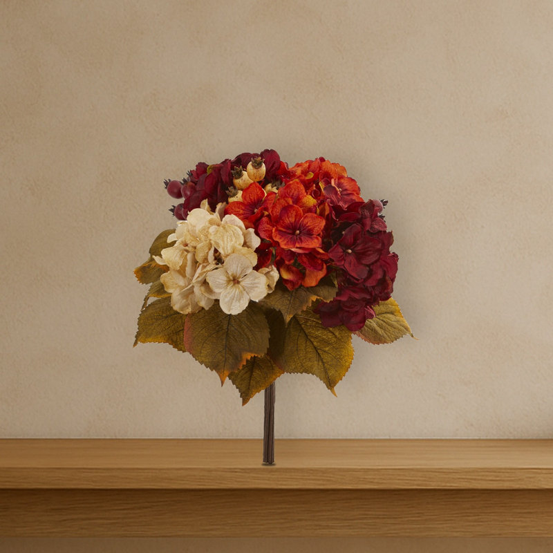Autumn Hydrangea Berry Bouquet Silk Flowers