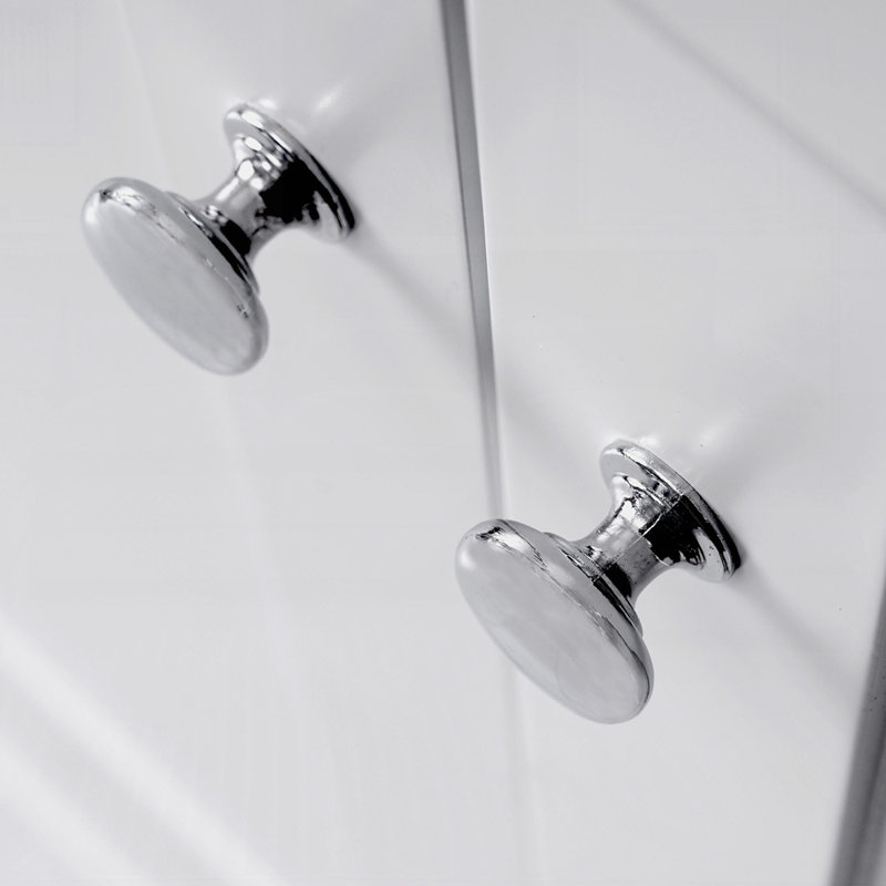 Meuble-lavabo compact avec lavabo en céramique durable et conception moderne pour les petits espaces, Blanc
