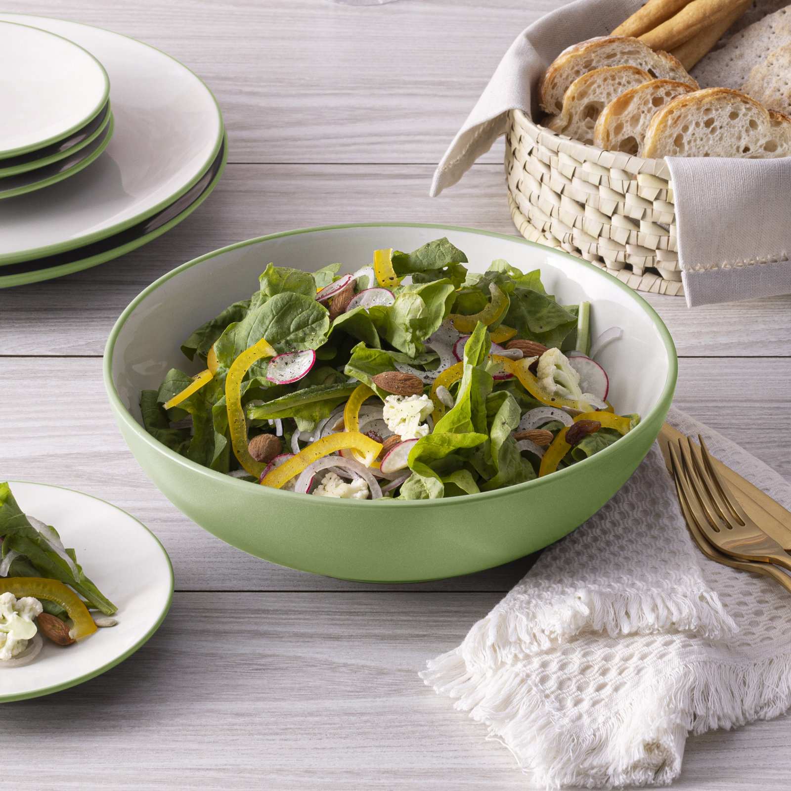 Noritake Colorwave Round Vegetable Bowl, 9-1/2", 64 Oz., Apple