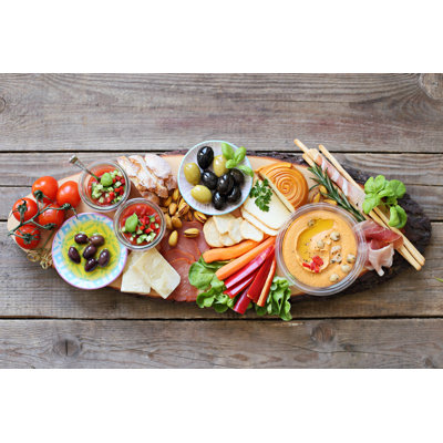 Appetizers Table by Los_angela - Wrapped Canvas Print