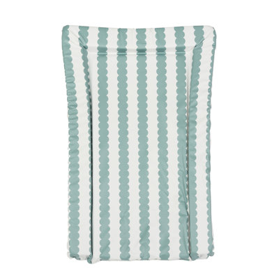 Changing Mat - Sage Scallop Stripe