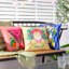 Cosmo O' Clock Indoor / Outdoor Abstract Pink Square Cushion