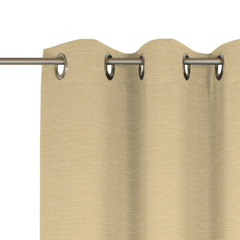 , Eyelet Scarf, Opaque, 132cm Width x 405cm Drop, Beige
