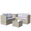 Ensemble de canapé modulaire d'extérieur en rotin avec boîte de rangement