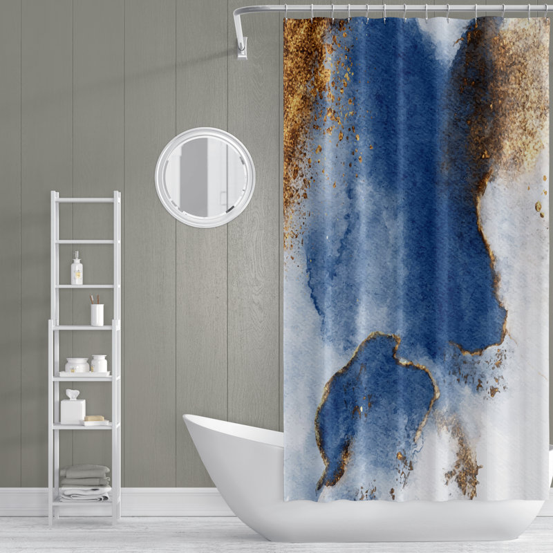 Rideau de douche simple abstrait, H 83 po x l 70 po