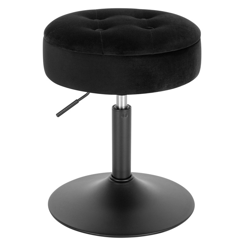Lieven Adjustable Height Ergonomic Lab Stool, Black