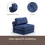 Canapé-lit pliant, canapé-lit convertible avec matelas pliable avec coussin de dossier et support pour le dos-1546936143