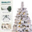 Arbre de Noël enneigé pré-éclairé-1073830567