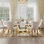 Hoppus 6 - Person Pedestal Dining Set