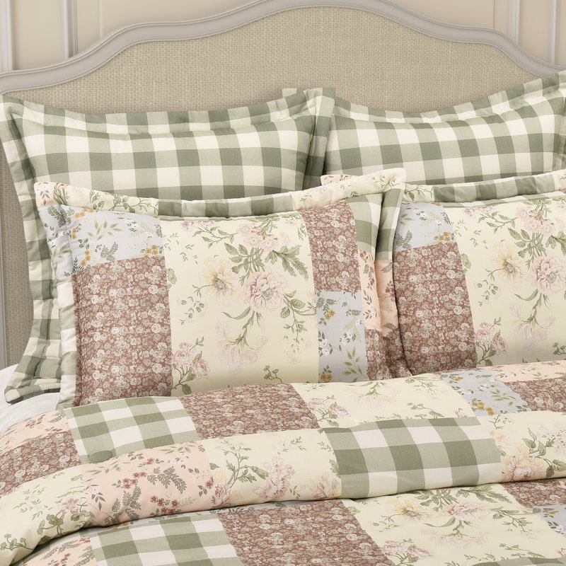 Elmira Comforter Set Dusty Rose, King Comforter + 2 Standard Shams