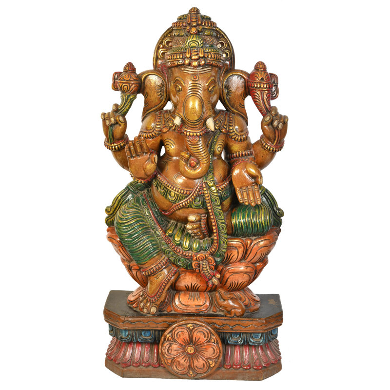 Lord Ganesha assis sur un siège Lotus
