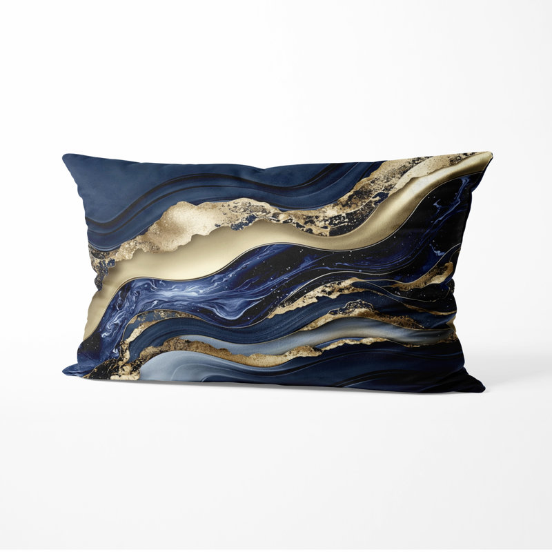 Coussin décoratif abstrait Abstract Marble, H 12 po x l 20 po