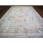 Tapis surdimensionné gris en laine noué à la main 11 pi 10 po x 15 pi 5 po Angora