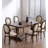Rectangular dining table in solid oak wood-110665306
