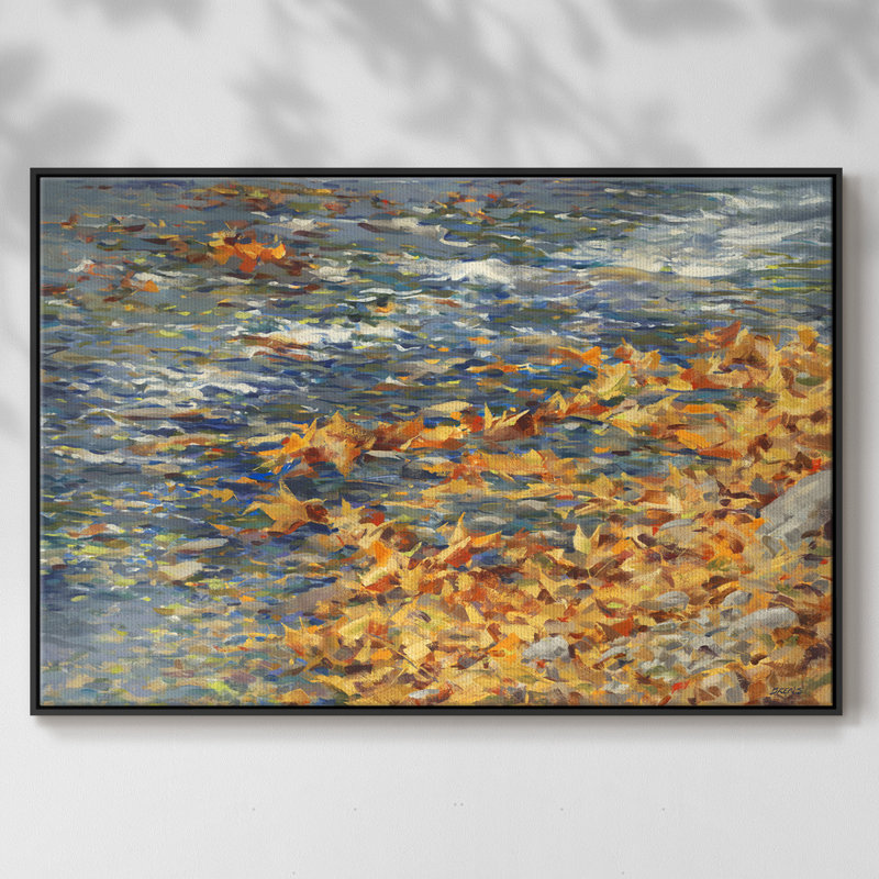 " Autumn Creek ", Black, 41" H x 27" W x 2"D