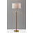 Adaire 58'' Brass an Walnut Traditional Floor Lamp