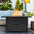 8-Piece Outdoor Rattan Patio Set with Fire Pit Table-318452417